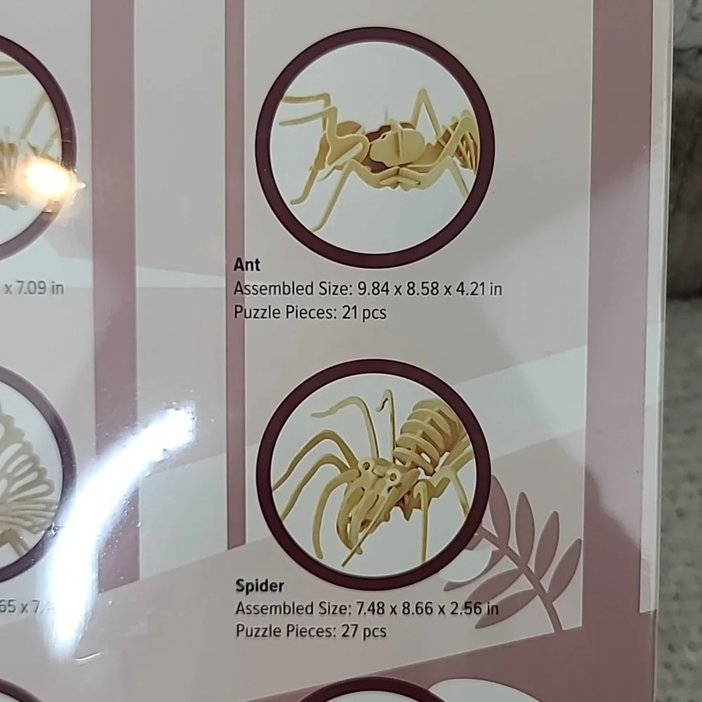 Hands Craft US, Inc. 3D Classic Wooden Puzzle Bundle Insects And Arachnids  NWT